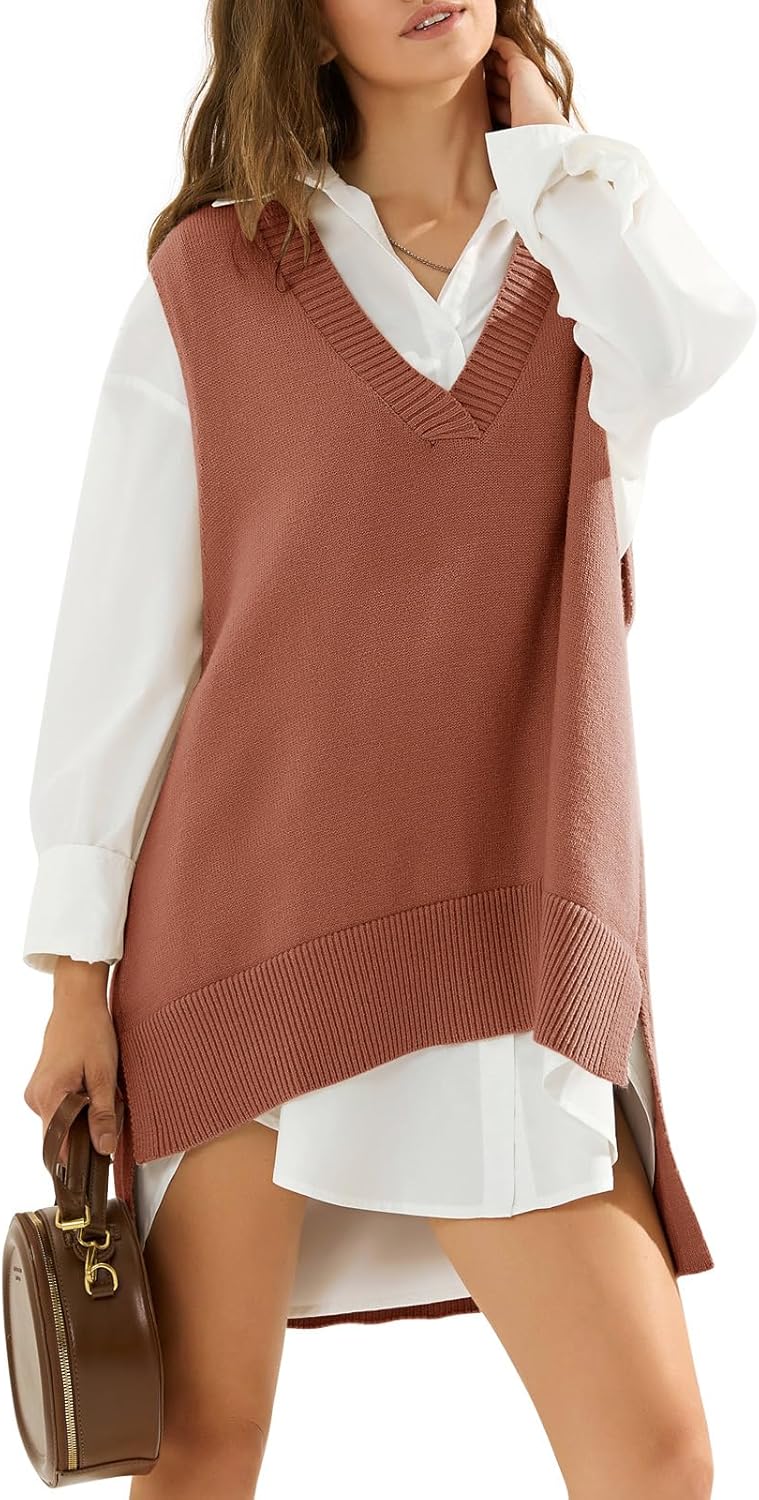 EXLURA Womens Oversized Sweater Vest for Trendy Fall Style
