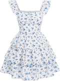 Girls Floral Summer Dress for Teens - Ruffle Shirred A Line
