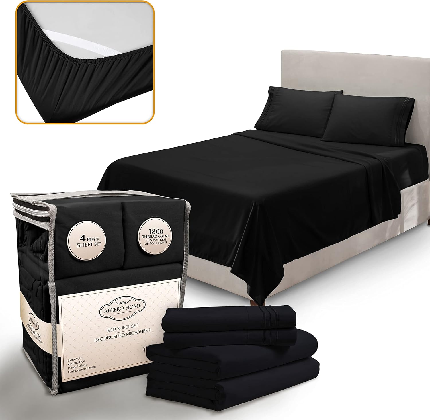 Cooling King Size Sheets Set - Luxury Soft Microfiber Bedding