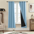 100% Blackout Curtains 2 Panels 52x72 in - Full Shade Thermal Drapes