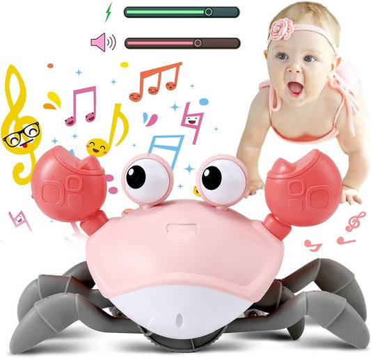Pink Crawling Crab Baby Toy: Control Future Fun!