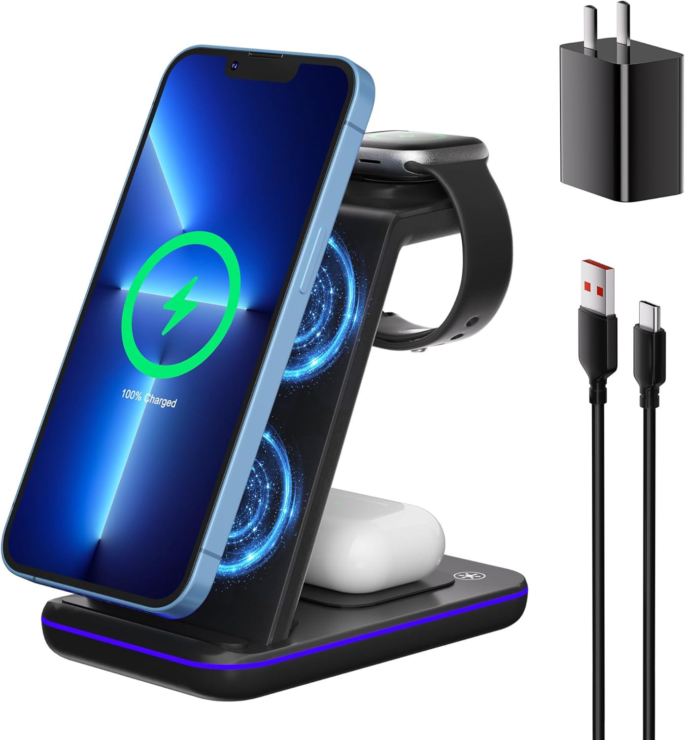 Ultimate 3-in-1 Fast Wireless Charger By Barpecyou