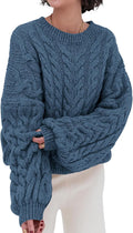 Cable Knit Oversized Sweater Women - Cozy Fall/Winter Pullover