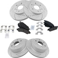 Front & Rear Brake Pad & Rotor Kit Semi-Metallic G-Coated - Truck Fit
