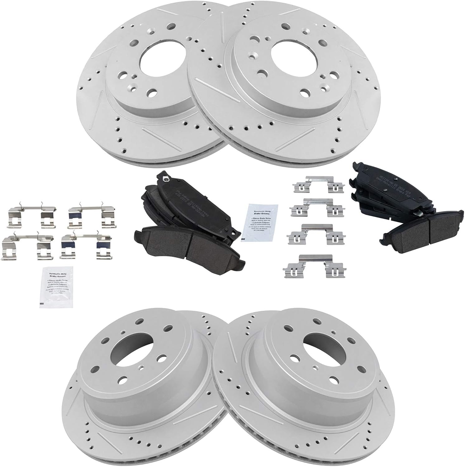TRQ Semi-Metallic Brake Pad & Rotor Kit for 07 Avalanche & More