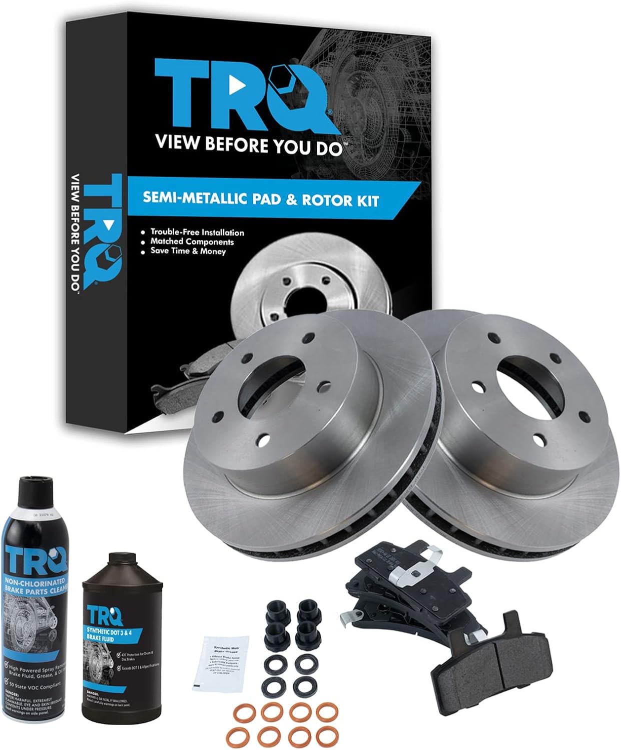 TRQ Front Brake Pad & Rotor Kit for Chevrolet Astro & GMC Safari