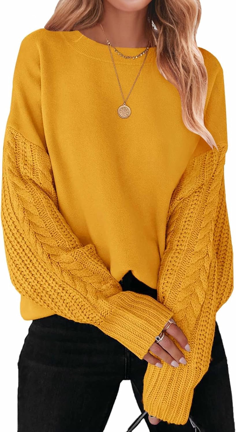 ZESICA Women's Oversized Pullover Sweater for Fall Fashion