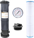 Above-Ground Pool Cartridge Tank & 100 Sq. Ft. Replacement Filter
