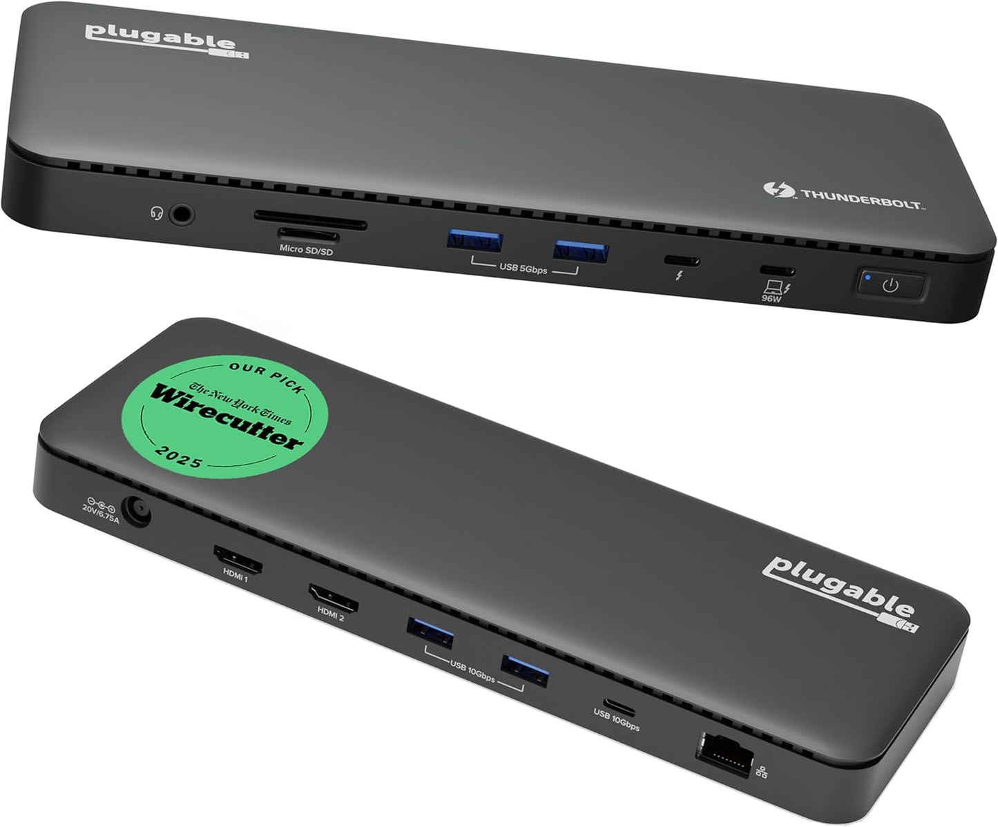 Plugable Thunderbolt 4 Dock with 100W Charging for Dual Monitors