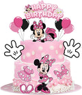 Pink Minnie Cake Decorations 9 Pcs for Girls - Cute Mouse Cake Topper