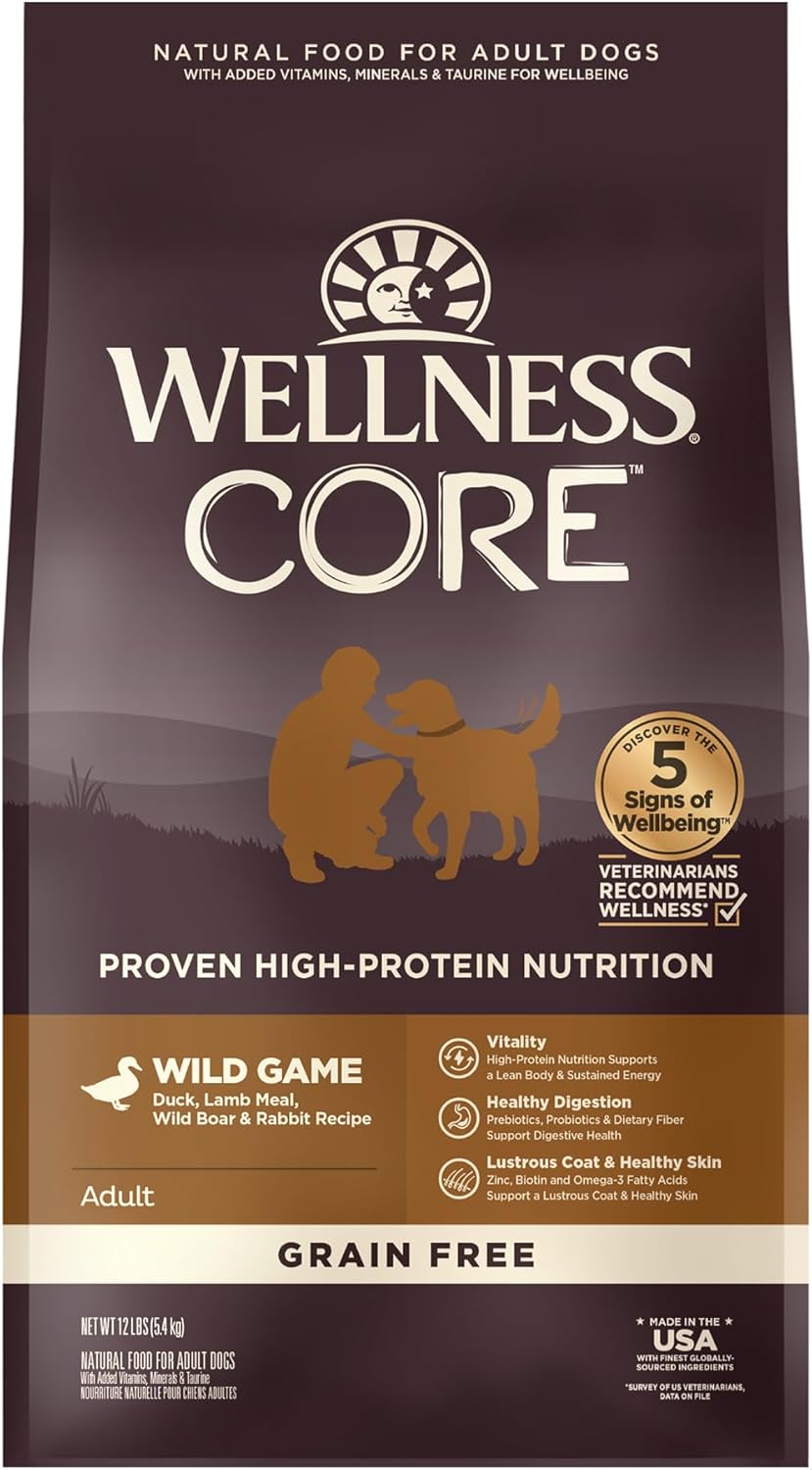 Wellness CORE Dry Dog Food with Wild Game for Optimal Health
