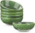 Ceramic Pasta Bowls Set 32 oz - Fluted Stoneware Set of 6