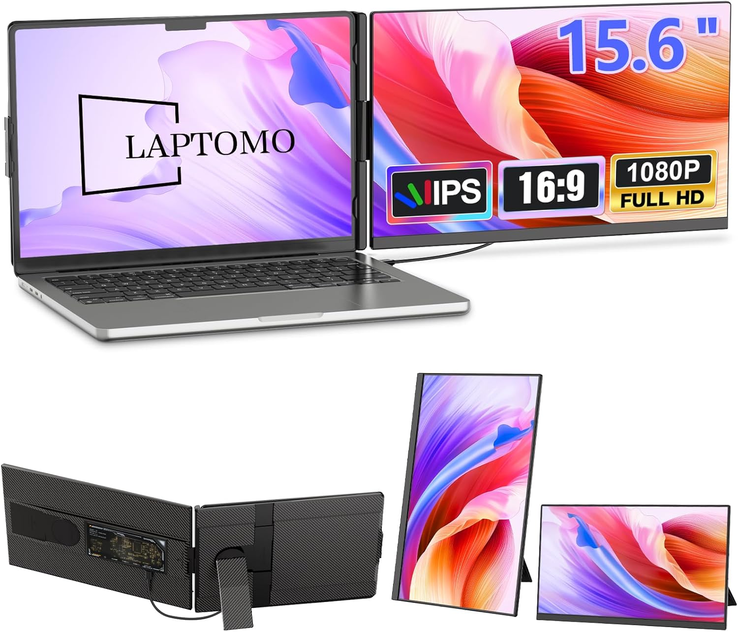 Laptop Screen Extender 15.6in for Dual Screen Productivity Boost