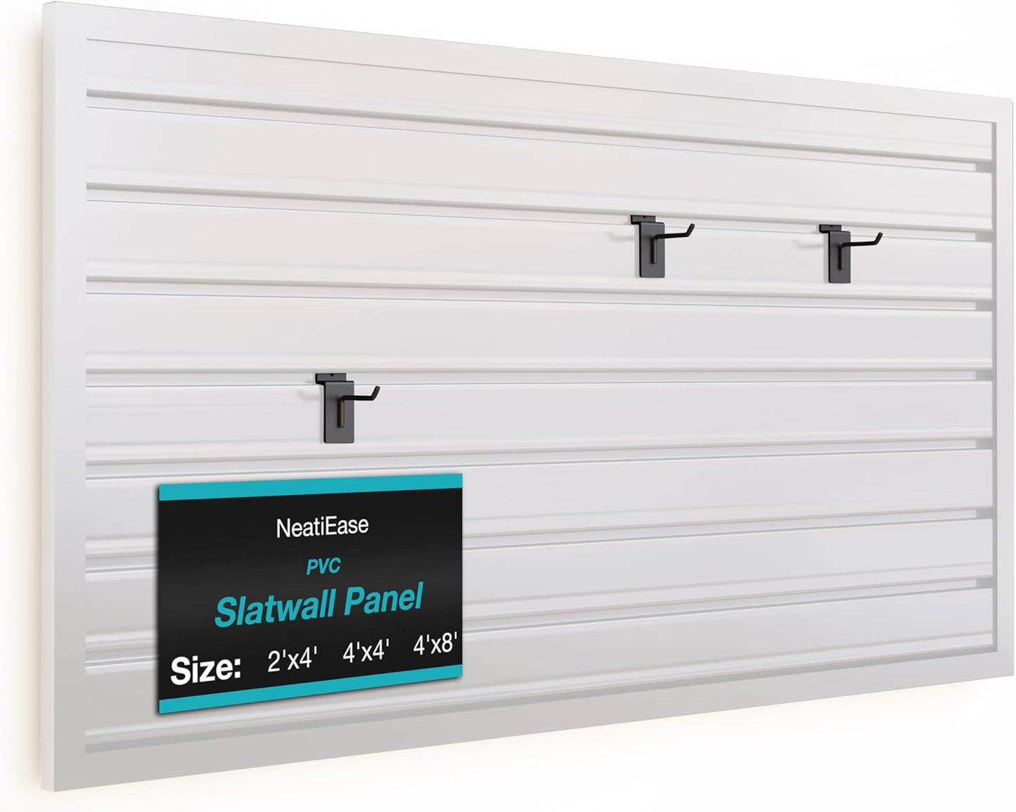 NeatiEase Slatwall Panel Wall Storage Systems for Garage Organization