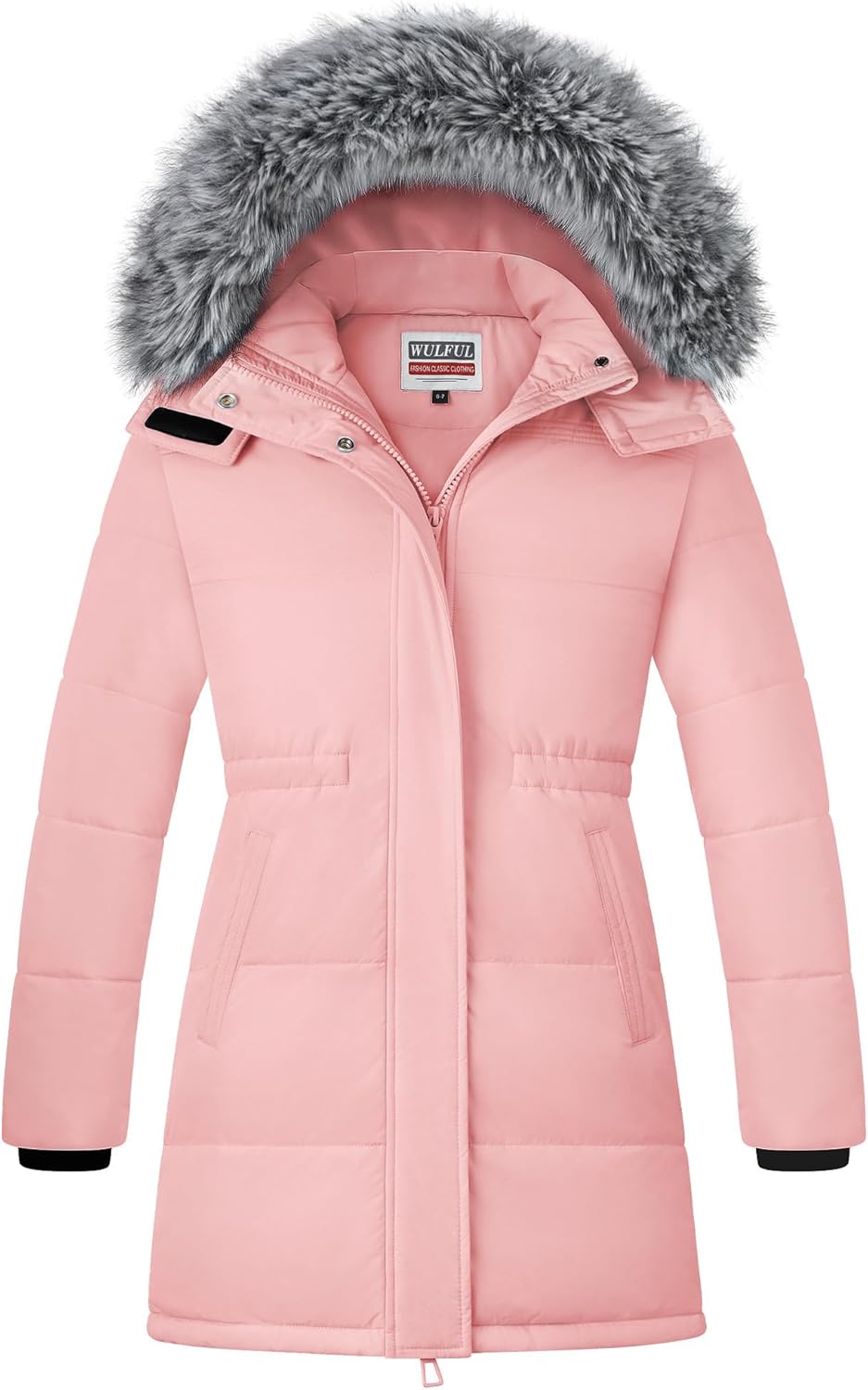WULFUL Girl's Winter Long Coats Hooded Parka for Warmth