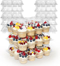 12 Count Clear Cupcake Containers - Stackable Transport & Storage