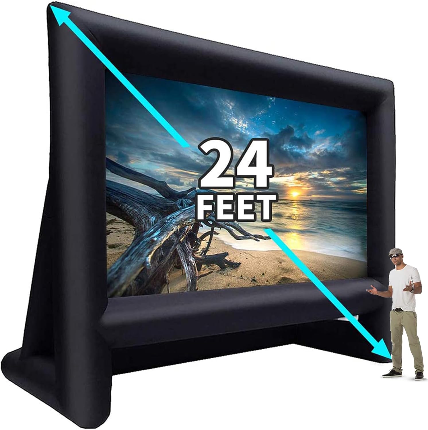 Immersive Cinema Experience with 24ft Inflatable Screen by QILEBA