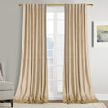 Roslynwood Luxury Soft Sand Velvet Blackout Curtains 96in - Energy