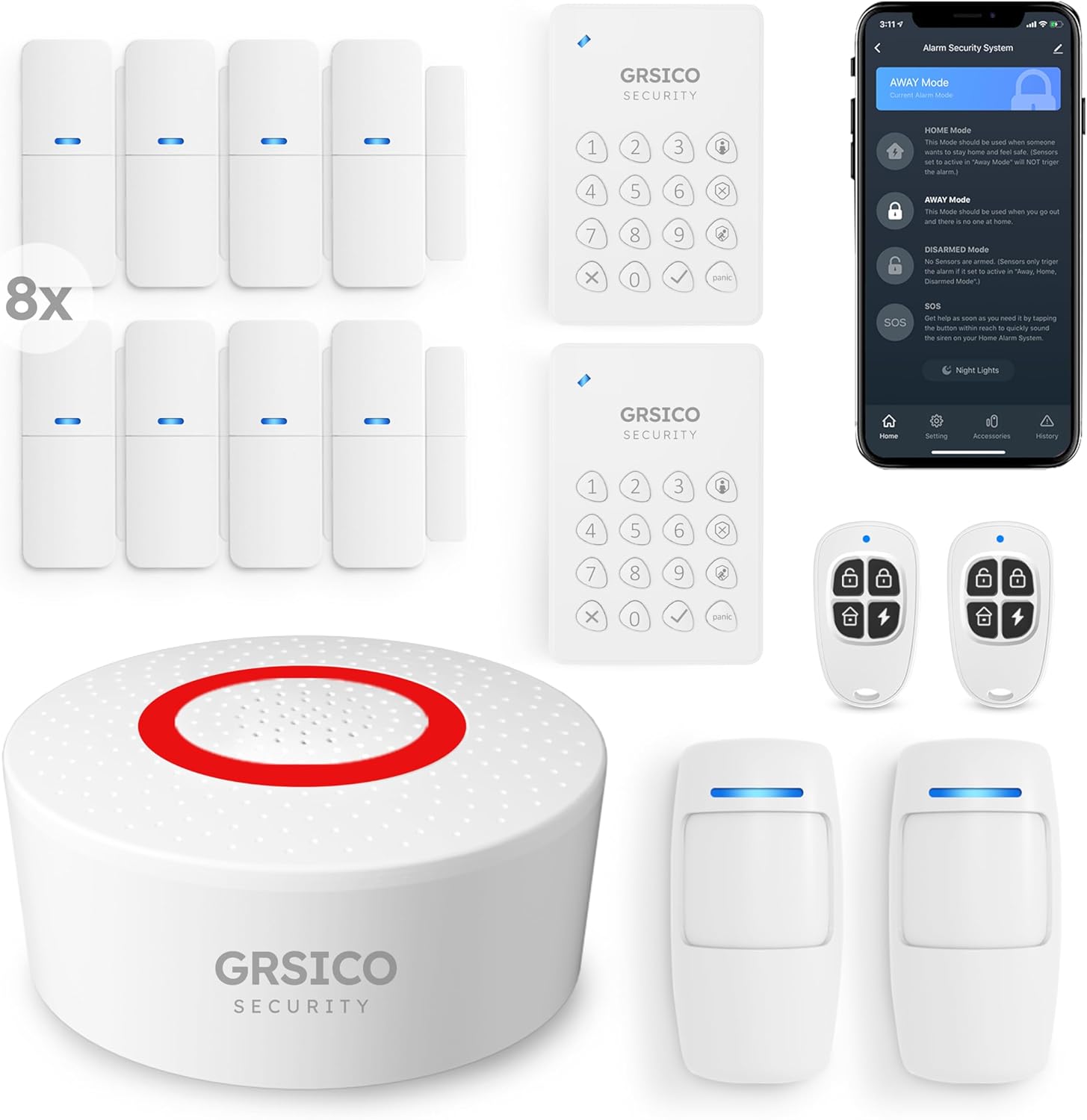Wireless Home Alarm System 15-Piece Kit for Ultimate Security