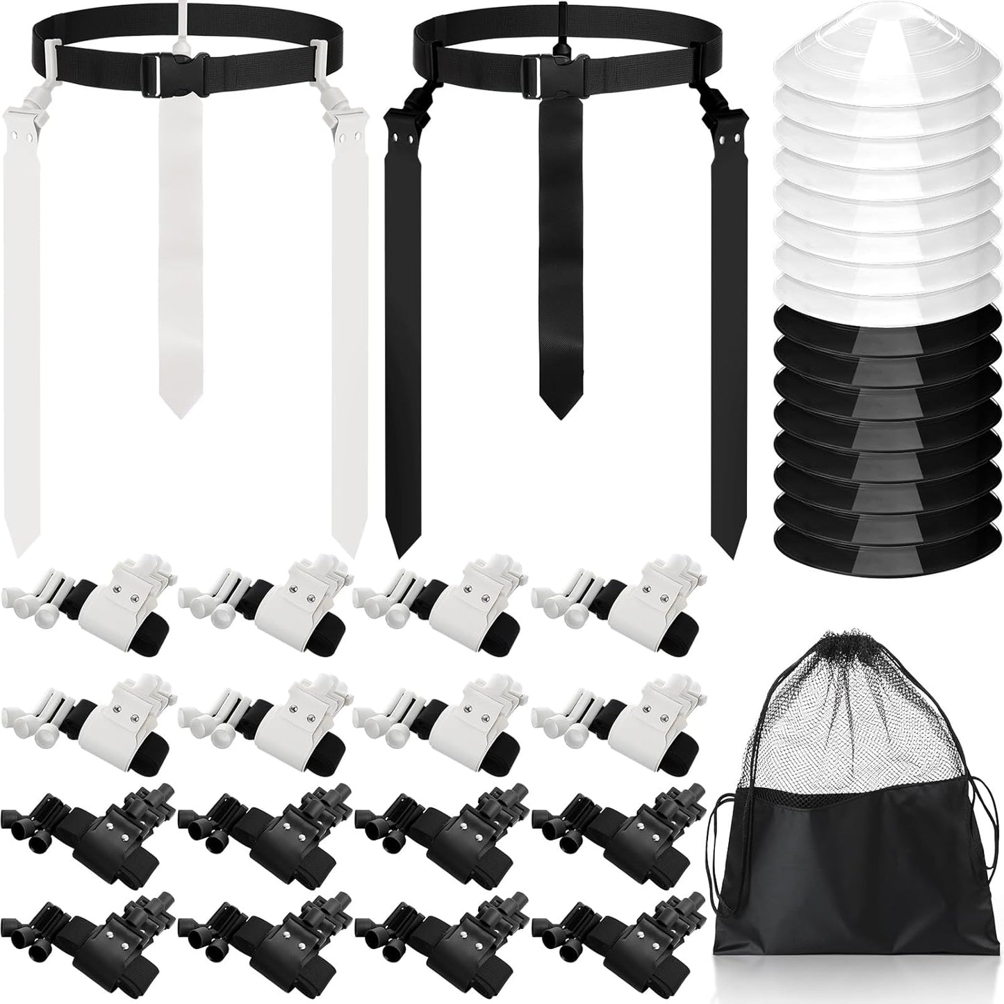16 Player Flag Football Set with Adjustable Belts and Flags