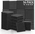 Sound Proof Foam Panels 12 x 12 x 2 in 36 Pack Wedges - Studio