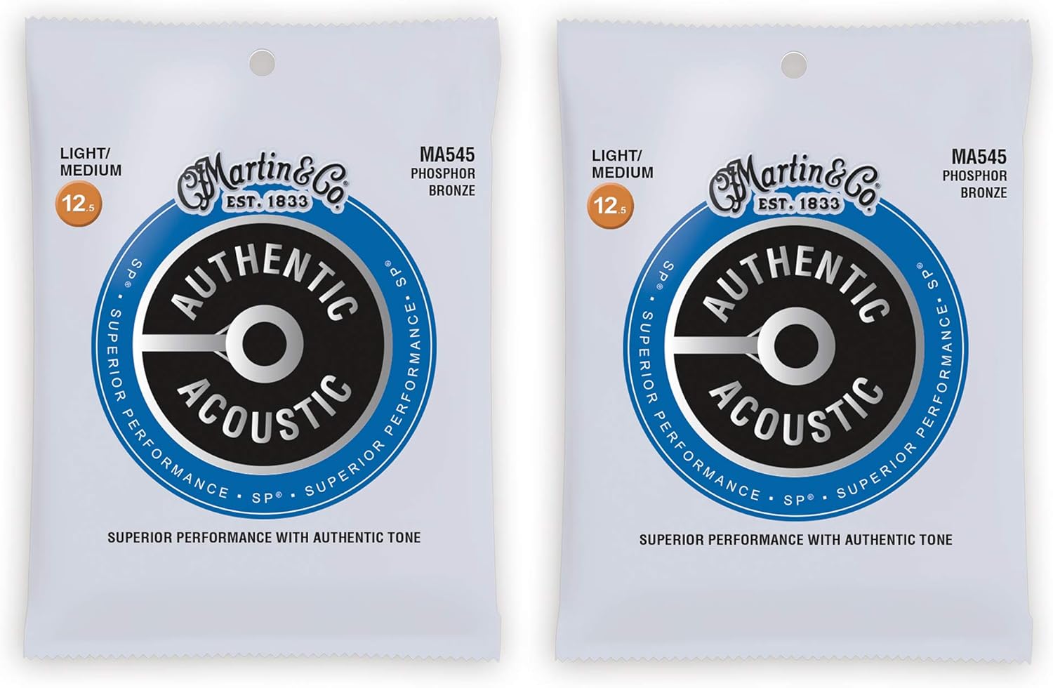 MARTIN Authentic Acoustic 2 Pack: Pure Phosphor Bronze Brilliance