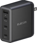 ELECOM 150W USB C Wall Charger Block - Compact 4-Port GaN II