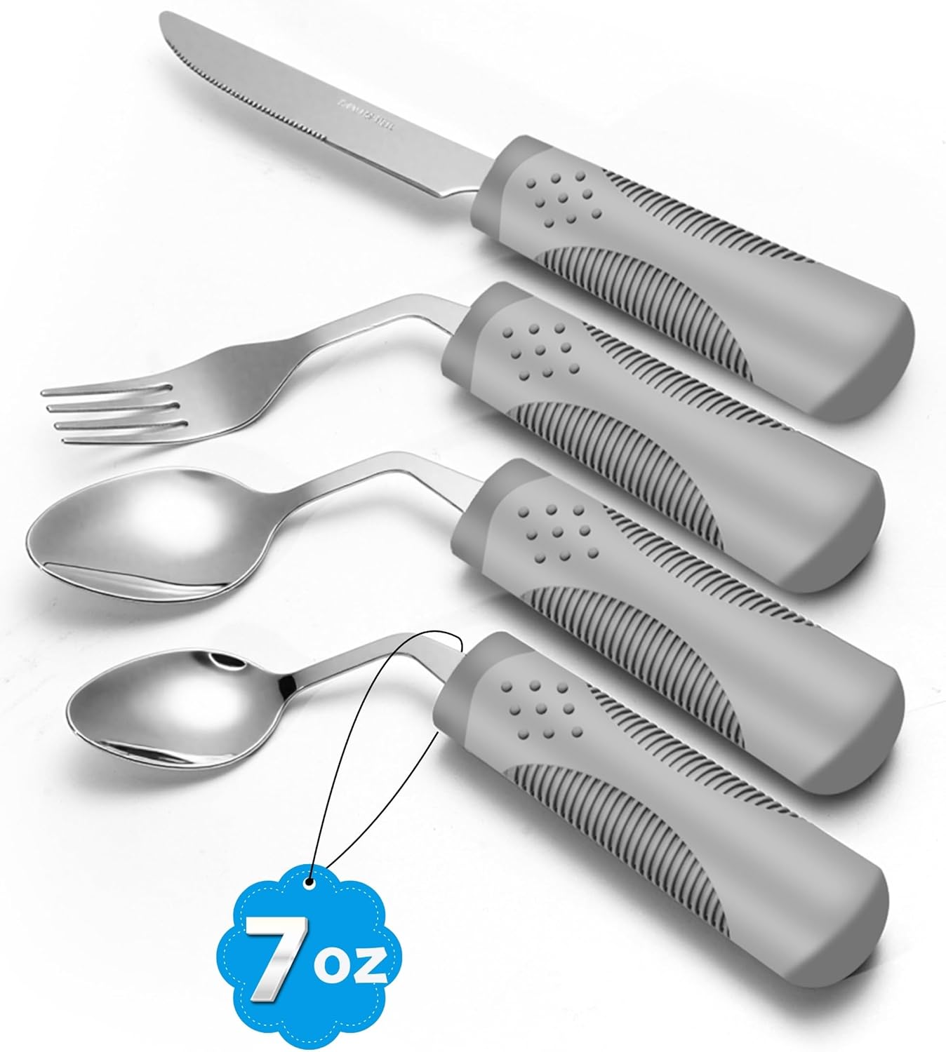 Adaptive Utensils 4-Piece Kitchen Set for Hand Tremors & Arthritis