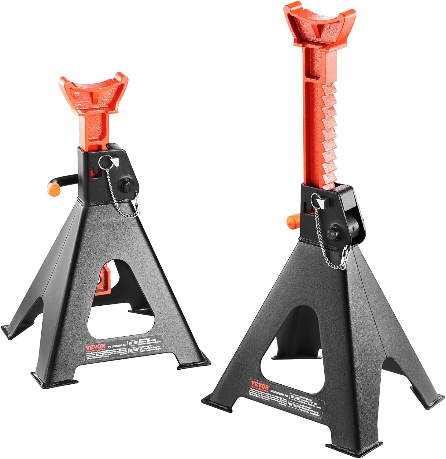 VEVOR 6 Ton Car Jack Stands with Double Locking Safety Features
