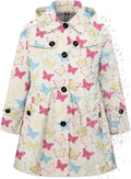 Girl's Hooded Rain Jacket Lightweight Waterproof Trench (Style DHQ6)