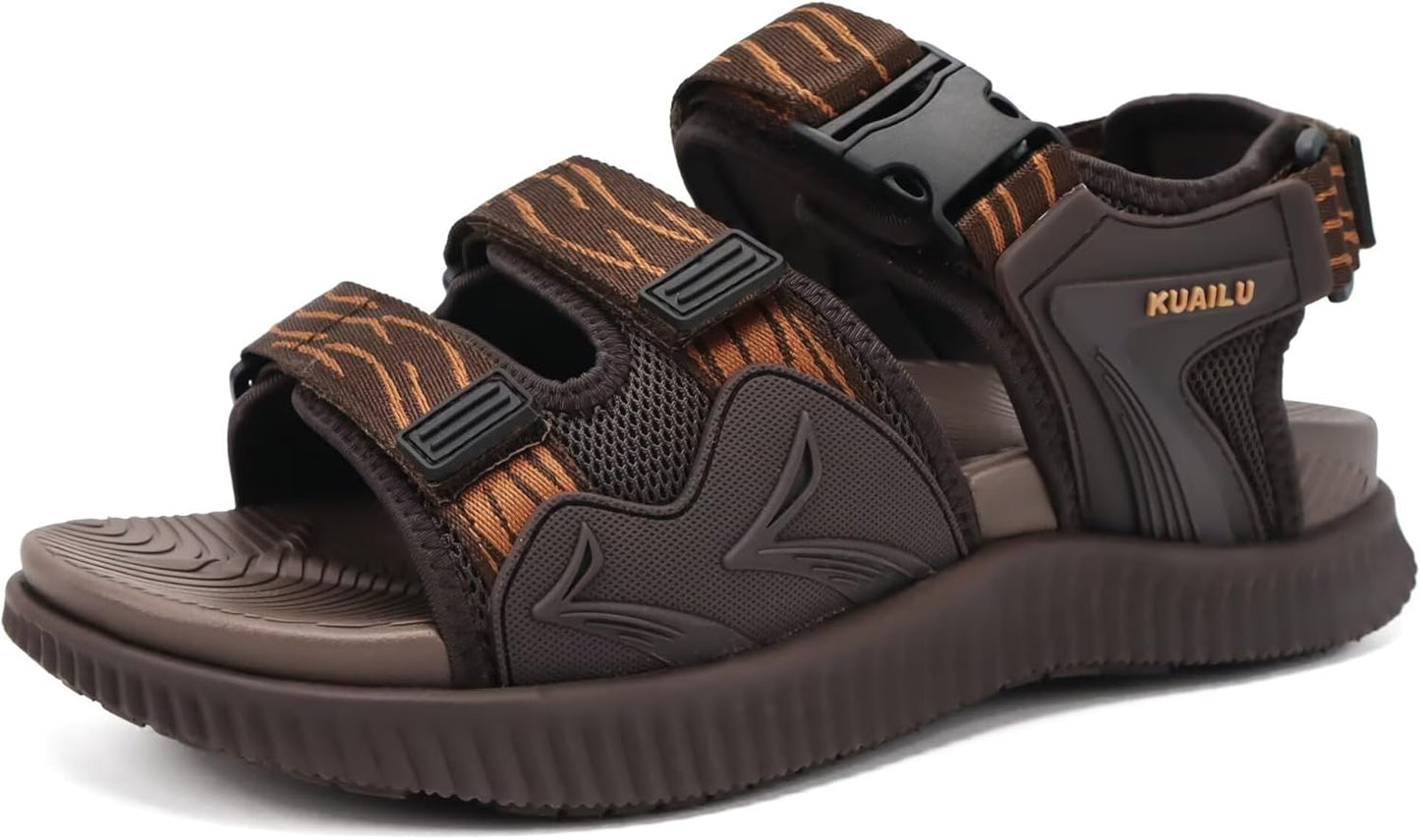 KuaiLu Mens Hiking Sandals with Arch Support for Comfort