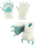 Lazy One Paw Mittens and Slippers Set - Cute Cozy Animal Costume