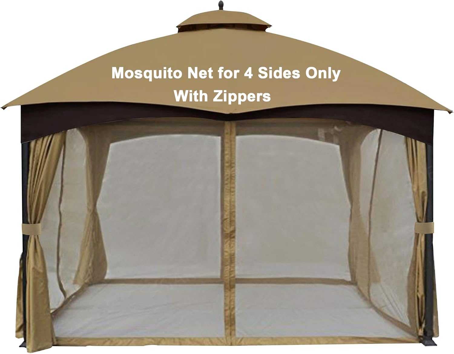 SCOCANOPY Beige 10ft x 12ft Gazebo Curtain Set for Outdoor Use