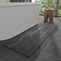Bath Mat Rug Non Slip Quick Dry Absorbent Thin Bathroom Rug - Dark