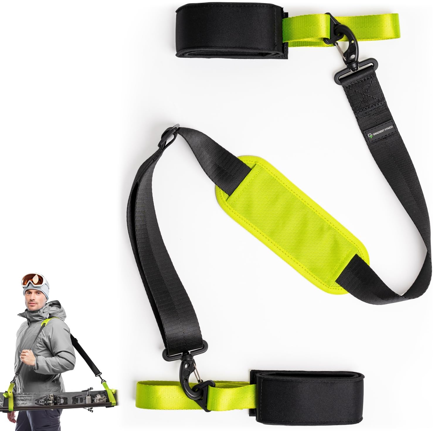 Easy Carry Ski & Pole Strap by Gradient Fitness