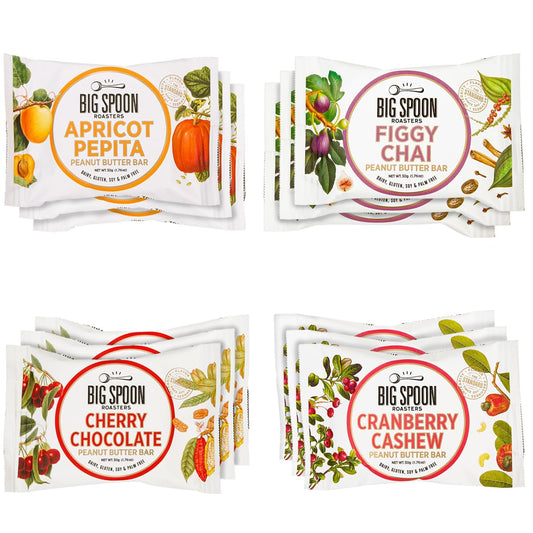 Nut Butter Bars Variety Pack with Non GMO Pea Protein 12 Count