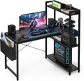 47 Inch L Shaped Computer Desk with Reversible Shelves - Corner