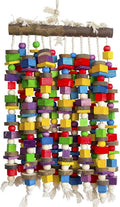 Deloky Extra Large Parrot Chewing Toy - Multicolored Natural Wood