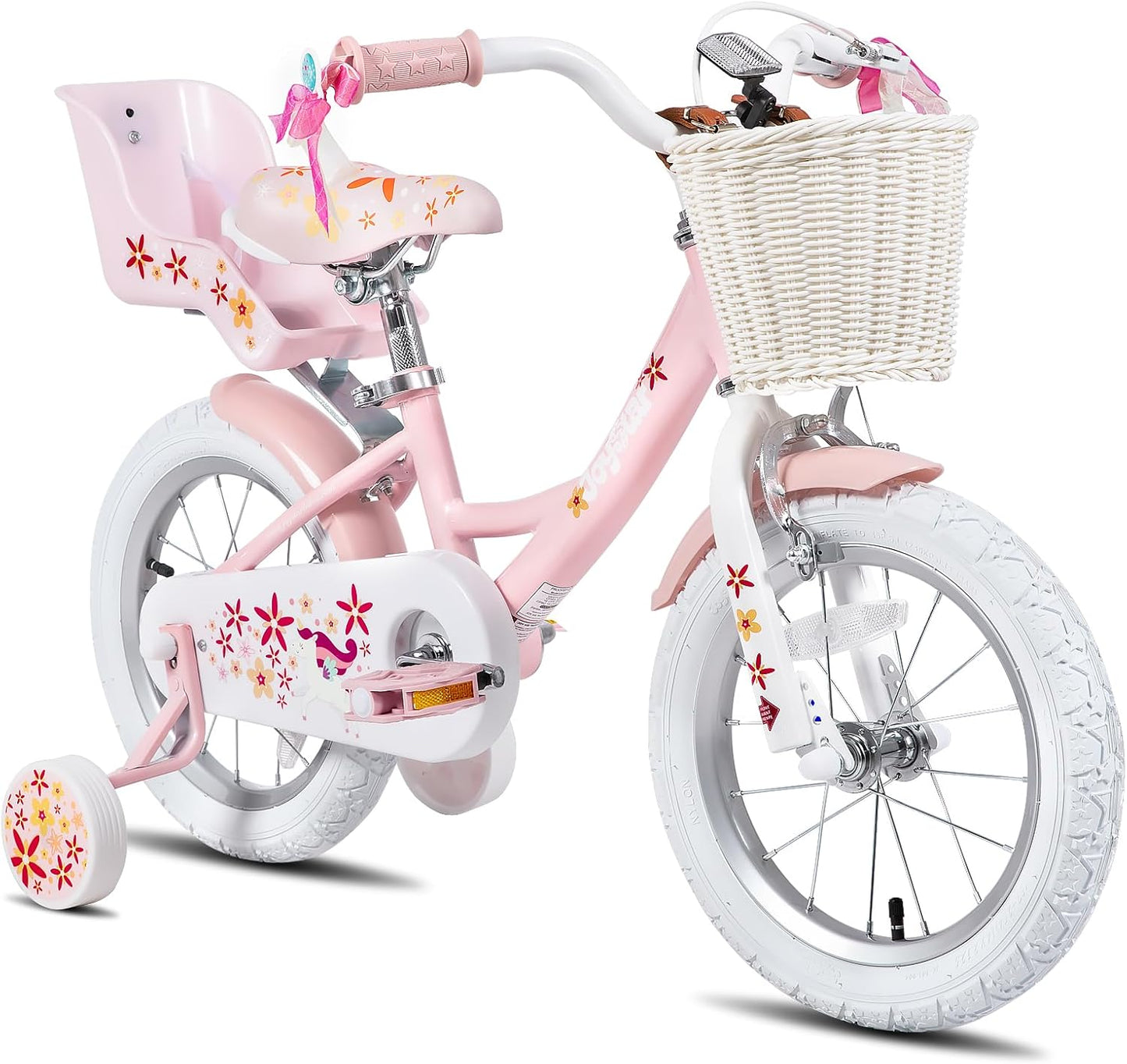 JOYSTAR Unicorn Kids Bike for Girls Ages 2-9 with Training Wheels