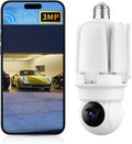 DYPCO 3MP PTZ Light Bulb Camera: Color Night Vision, AI Detection, 2-Way Audio