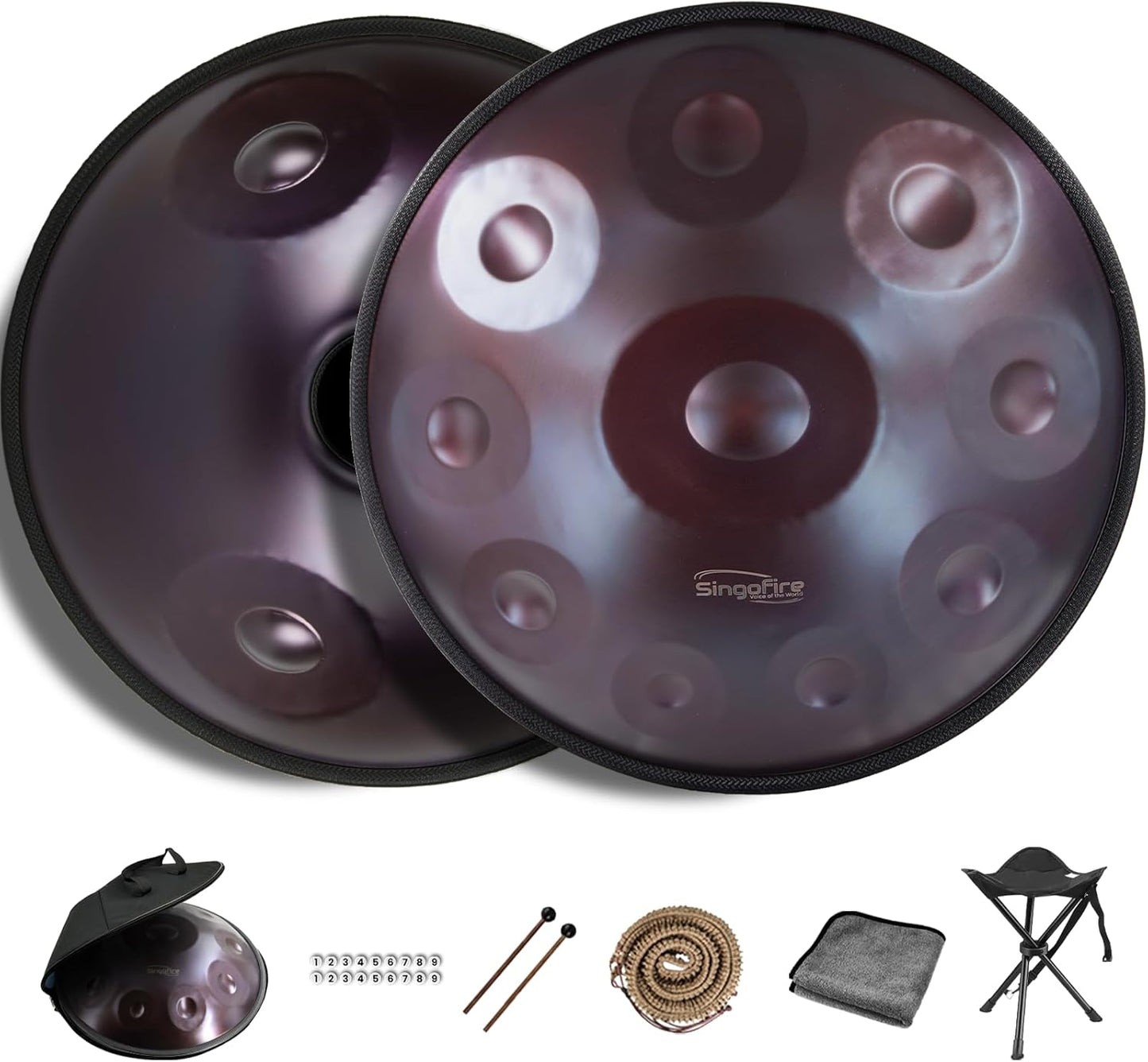 New Upgrad Dual-Faced Handpan Drum for Beginners and Adults