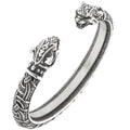 Viking Bracelet - Adjustable Pewter Norse Arm Ring with Freyja's Cats