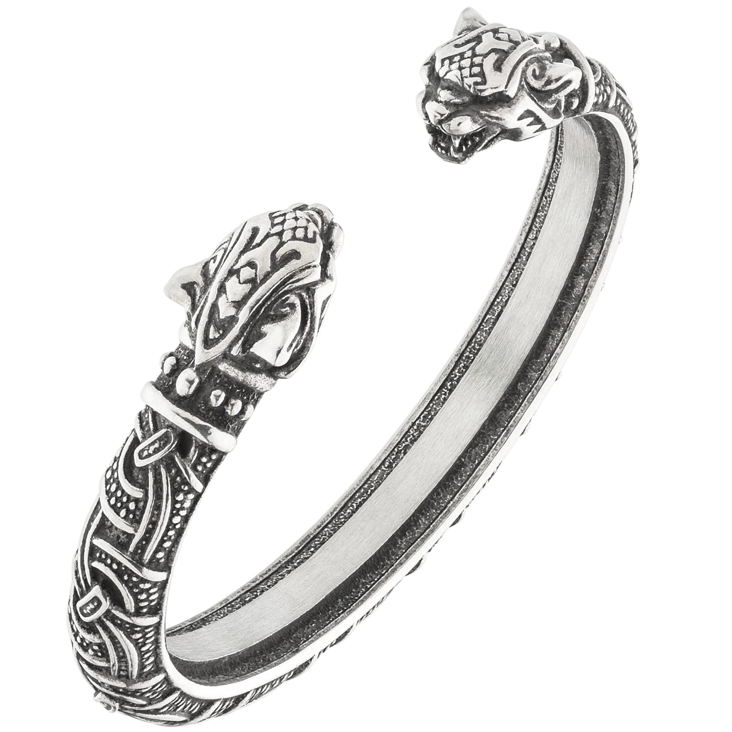 Viking Bracelet - Adjustable Pewter Norse Arm Ring for All
