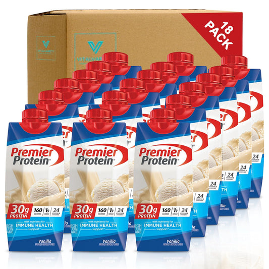 Premier Protein High Protein Shakes Variety Sampler Pack 18pk