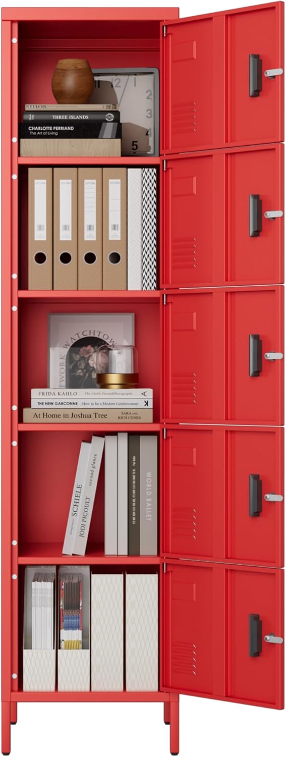Metal Locker with Lock and Ventilation Holes for Secure Storage