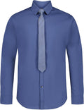 Van Heusen Boys Long Sleeve Dress Shirt and Tie Set for Style