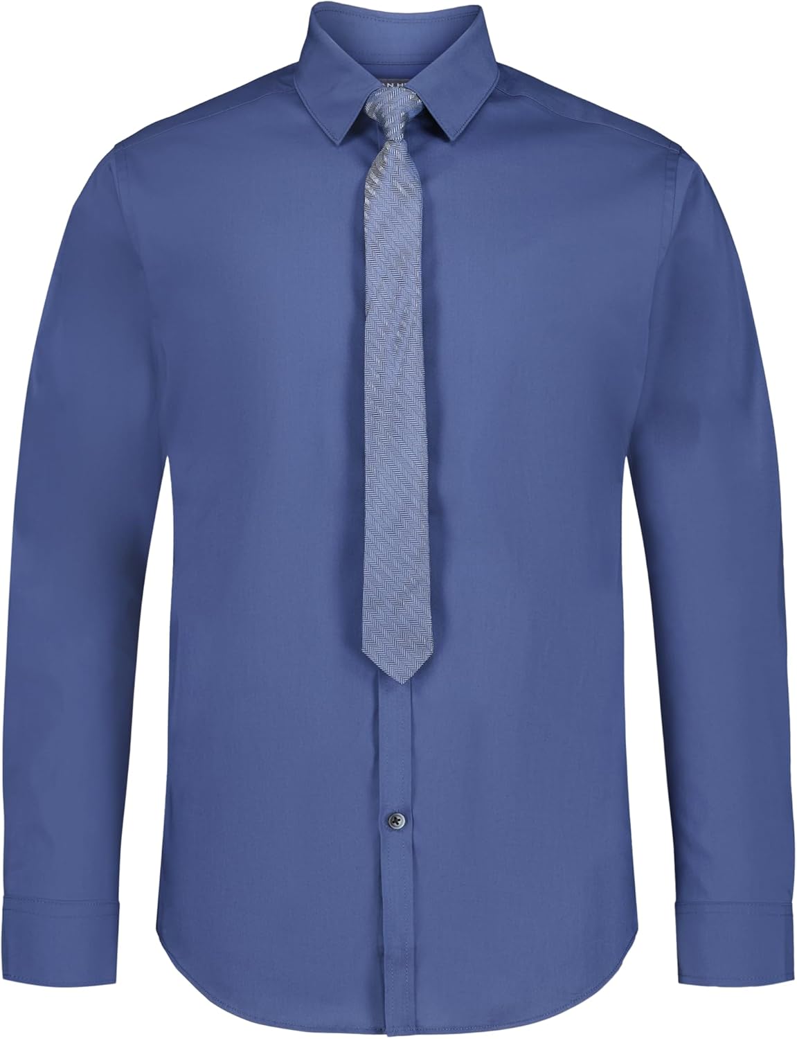 Van Heusen Boys Long Sleeve Dress Shirt and Tie Set for Style