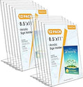 8.5 x 11 Acrylic Sign Holder 12 Pack - Clear Slant Back Display