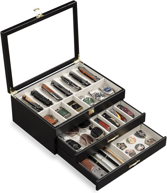 Pocket Knife Display Case for 30-36 Folding Knives Storage