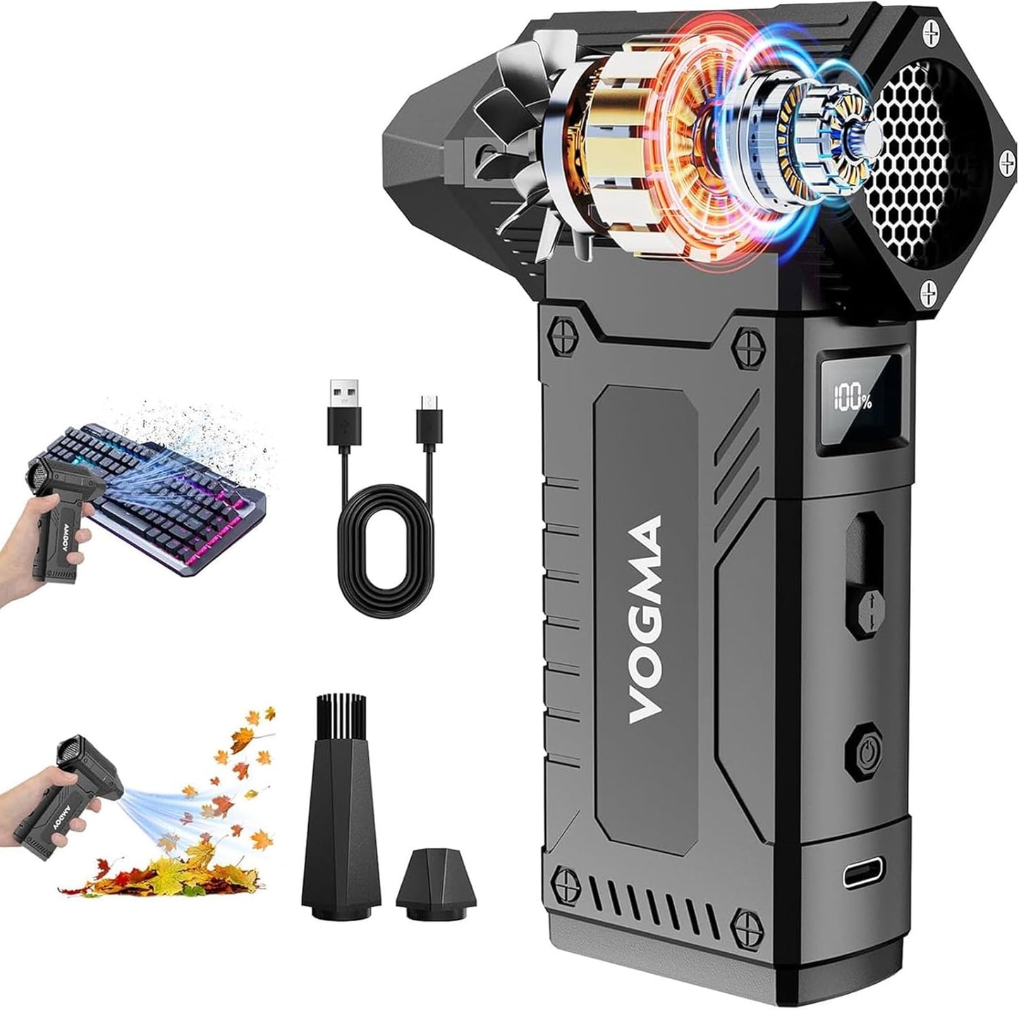Compressed Air Duster with 200000RPM Power for Effective Cleaning